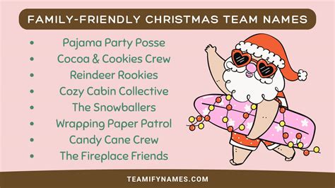 480+ Funny Christmas Team Names to Spread Holiday Cheer in 2025 ...