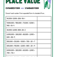 Visual Worksheet: Place Values - Mathematics (Maths Mela) Class 5 - New ...