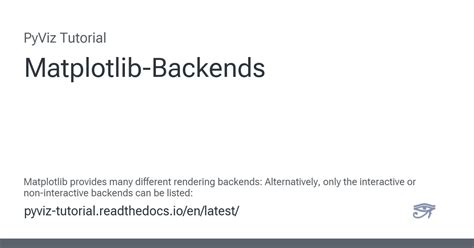 Image result for Matplotlib Switch Back End