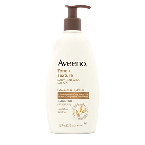 Aveeno Tone + Texture Renewing Hand and Body Lotion for Sensitive Skin ...