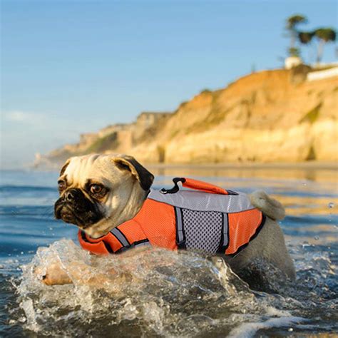 Queenmore Dog Life Jacket Swimming Vest Lightweight High Reflective