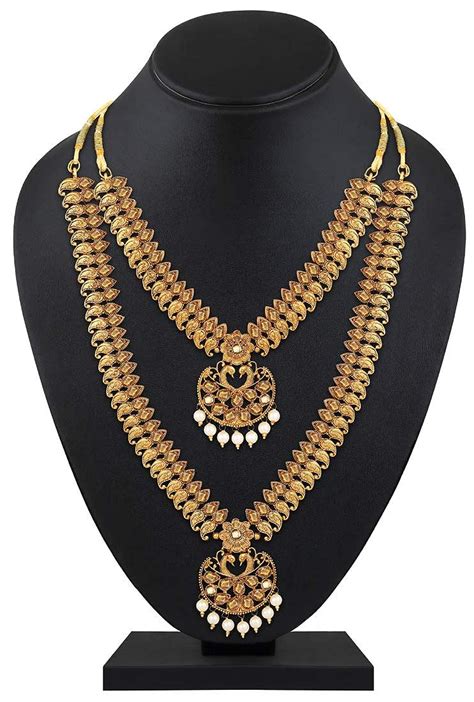 Shining Diva Fashion Latest Long Combo Design Necklace Set for Women ...