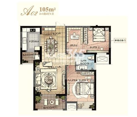 现代三居室128平米38万-住宅社区装修案例-北京房天下家居装修网
