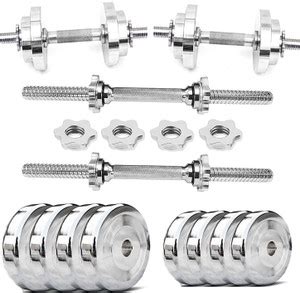 YMD Home Gym Set, Steel Dumbbell Set, Steel Dumbbell Plates (1.5kg x 4 ...