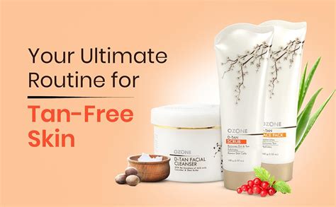 OZONE D Tan Trio (D Tan Cleanser 250g + D Tan scrub 100g + D Tan face ...