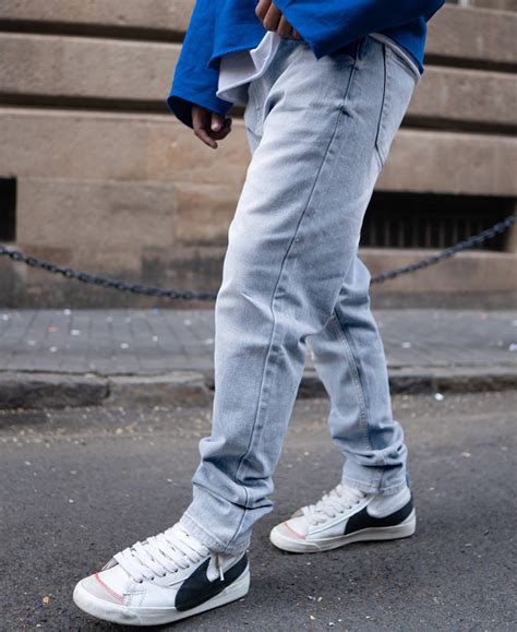 Buy Light Blue Regular Fit Denim Jeans | Mens Blue Jeans Online – Powerlook