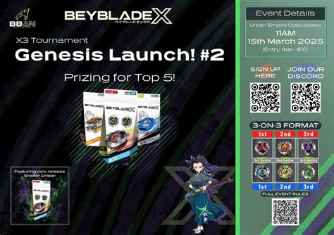 Genesis Launch! #2 Beyblade X Tournament, Urban Empire Collectables ...