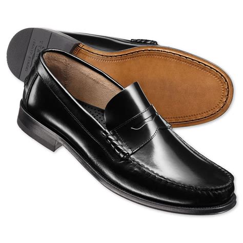 Men's Black Penny Loafers at Guadalupe Mellon blog