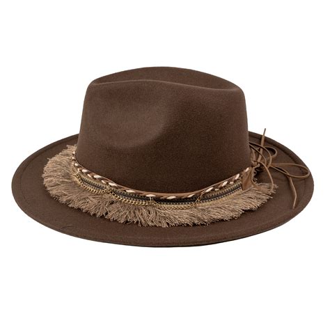 Buy Boho Style Fedora Hat (Chocolate Brown) Online in India | Chokore