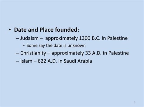 PPT - A Comparison of Judaism, Christianity, and Islam Abrahamic Religions PowerPoint ...