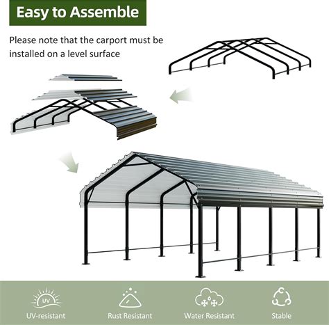 JAMFLY 12X20 FT Carport, Heavy Duty Carport Canopy India | Ubuy