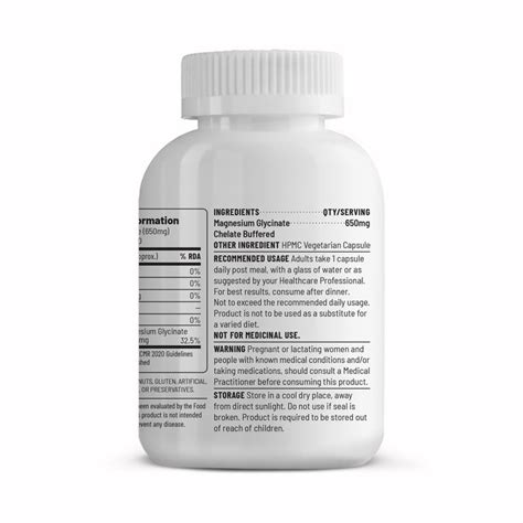 Magnesium Glycinate Buffered — 143mg Mg per Capsule | Unived