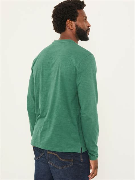 Buy FatFace Henley Emerald Green Long Sleeve Woodside Slub from Next India
