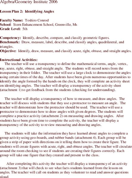 Image result for Identifying Angles Lesson