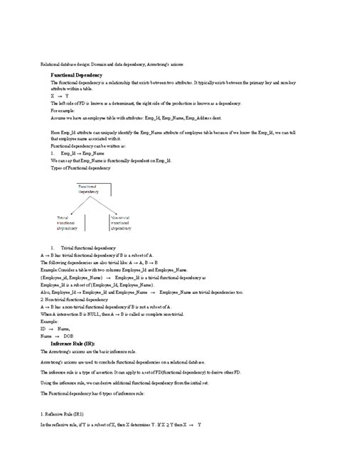 UNIT 2: Functional Dependency in Relational Database Design - Studocu