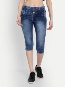 Wickedstitch Women Denim Capri - Buy Wickedstitch Women Denim Capri ...