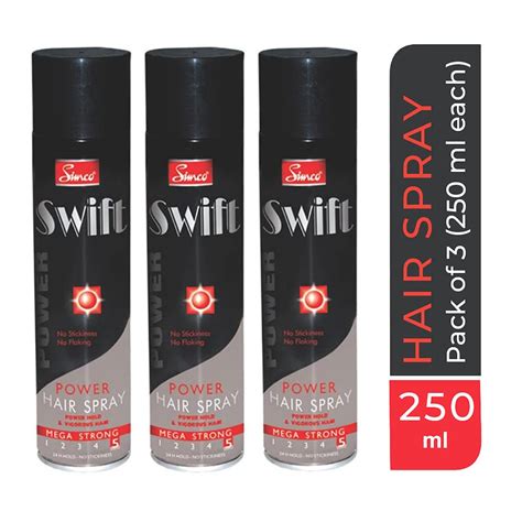 Buy Simco Swift Hair Spray | For All Hair Types | Pack of 3 (250 ml ...