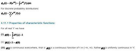 Image result for Characteristic Function Properties
