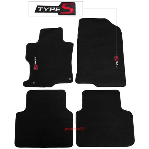 For 08-12 Honda Accord Floor Mats Carpet Non Slip Nylon Black w/ TYPE S ...