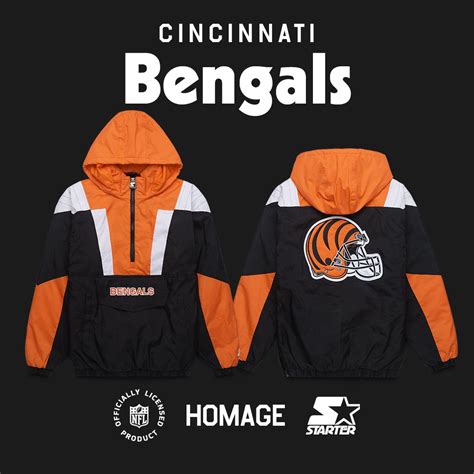 Homage debuts Bengals Starter Pullover Jacket - Cincy Jungle