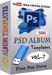 Adobe Photoshop Psd Album Templates 500 Pieces Price in India - Buy ...