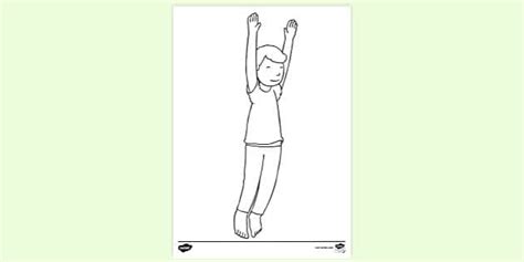 Jump Colouring Sheet - Colouring Sheets - Twinkl Resources