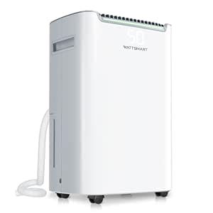 WATTSMART 4,500 Sq Ft Home Dehumidifier with Drain Hose, 75 OZ Water ...