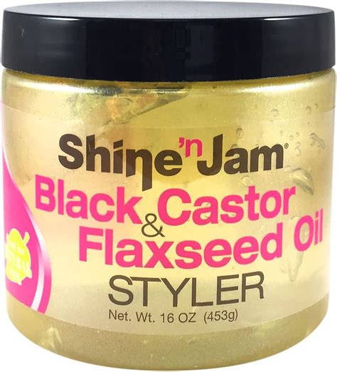 Ampro Shine-n-Jam Castor Oil and Flaxseed Gel - Nourishes Tresses and ...