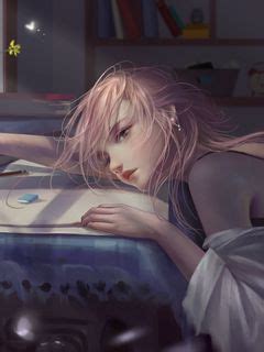 Download wallpaper 240x320 girl, pose, table, sadness, art old mobile ...