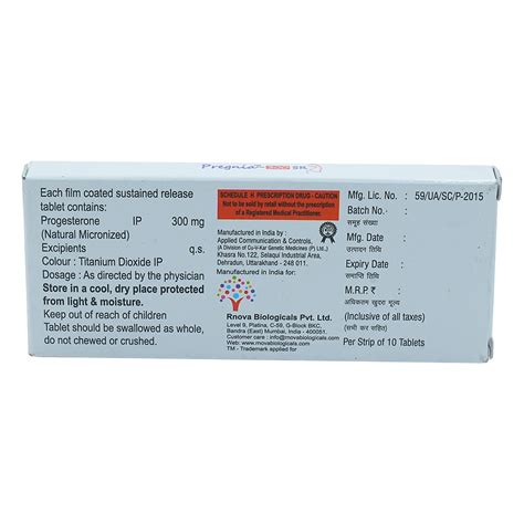 Pregnia-300Mg Sr Tablet 10'S Price, Uses, Side Effects, Composition ...