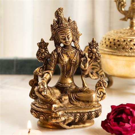 Buy Brass Sitted Tara Idol Online in India - Mypoojabox.in