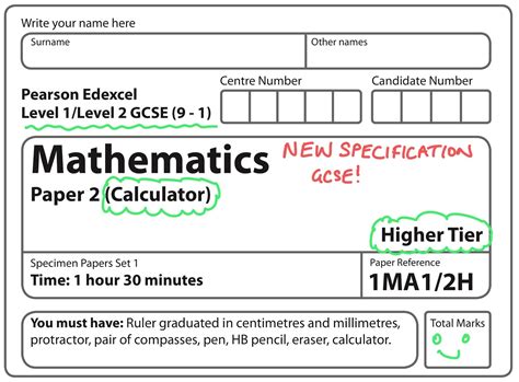 Image result for GCSE Maths Paper 1 Edexcel Higher