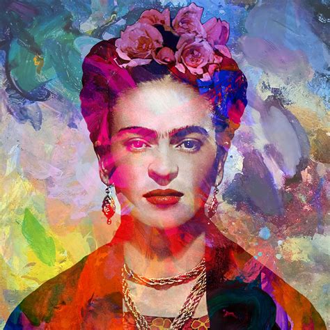 Beroemde Frida Kahlo Zelfportret Tbilisi, Georgië, 2019 Frida