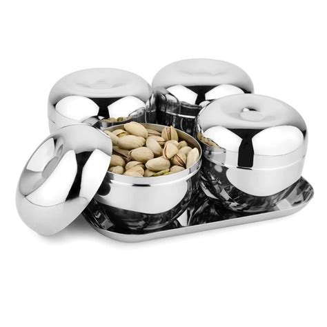 Buy Steelcraft Premium Stainless Steel Fabia Bowl 5 Pcs Set with Tray ...