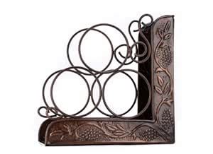 Old Dutch Copper Antique Heritage 3 Bottle Wine Rack Bookend : Amazon ...