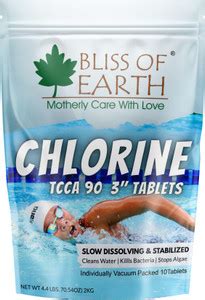 Bliss of Earth Japanese Chlorine Tablets for Cleaning Swimming Pool ...