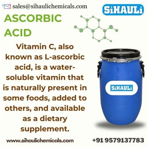 Ascorbic Acid Powder - Ascorbic Acid Manufacturers, Suppliers ...