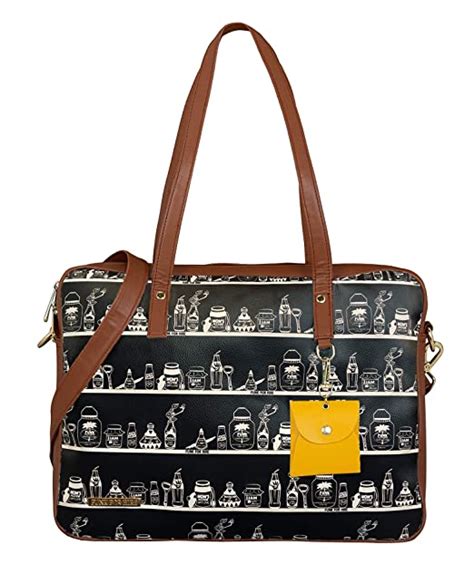 Funk For Hire Women Printed Vegan Leather 15.6" Laptop Handbag/Sling ...