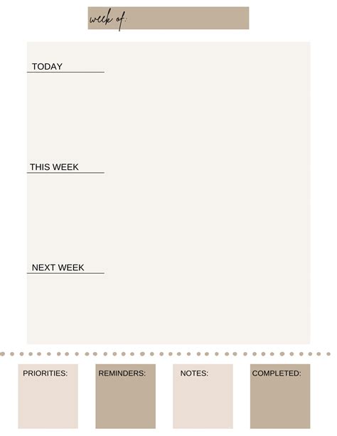 Onenote Weekly Planner Template - Etsy