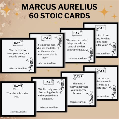 Marcus Aurelius Cards Stoic Affirmation Cards Stoicism Print Daily ...