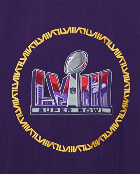 Starter Violet Super Bowl LVIII Nylon Elite Half-Zip Starter Pullover ...