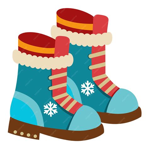 Winter Boots clip art and Vector Design With a White Background ...