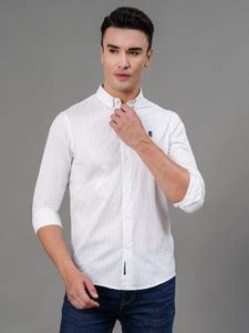 RED TAPE Men Striped Casual White Shirt - Buy RED TAPE Men Striped ...