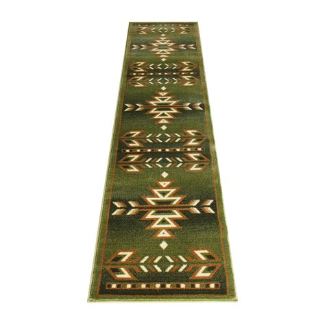 Masada Rugs Southwest Native American Area Rug, Color: Green, Size: 2 ...