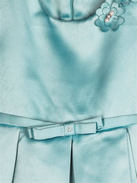 Buy Girls Sea Green Satin Finish Cold Shoulder Dress | Peppermint