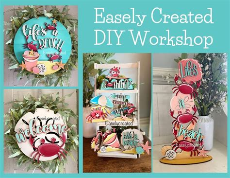 Crabby Crab Sign DIY Workshop (To-Go Kits Available) at Easely Created ...