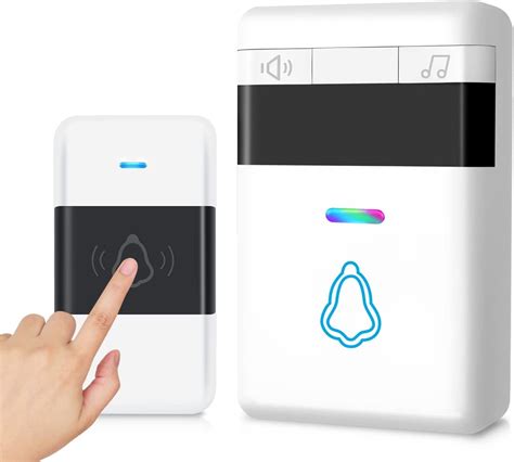MitiFy Wireless Doorbell, IP55 Waterproof Range Door Bell Wireless ...