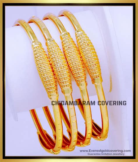 Buy New Model Daily Use Plain Gold Covering Bangles