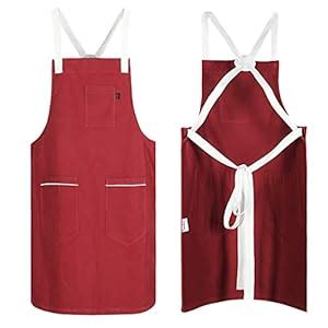 Buy Chefs Pride Burgundy Stylish Apron with Large Pockets, Notebook ...