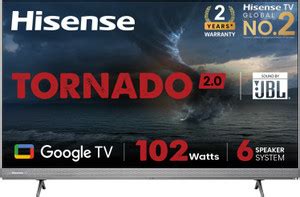 Hisense Tornado 139 cm (55 inch) Ultra HD (4K) LED Smart Google TV with ...